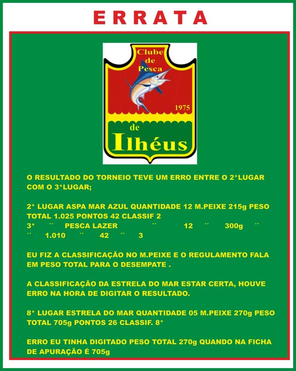 CLUPESIL ERRATA